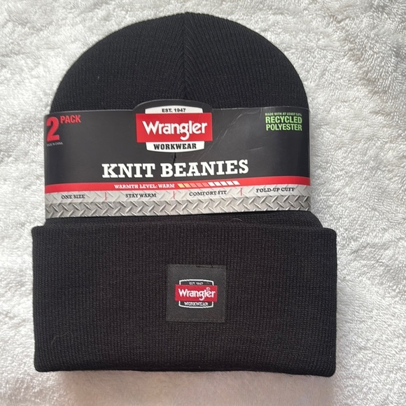 Wrangler Gray Knit Beanie Duo - Picture 1 of 4